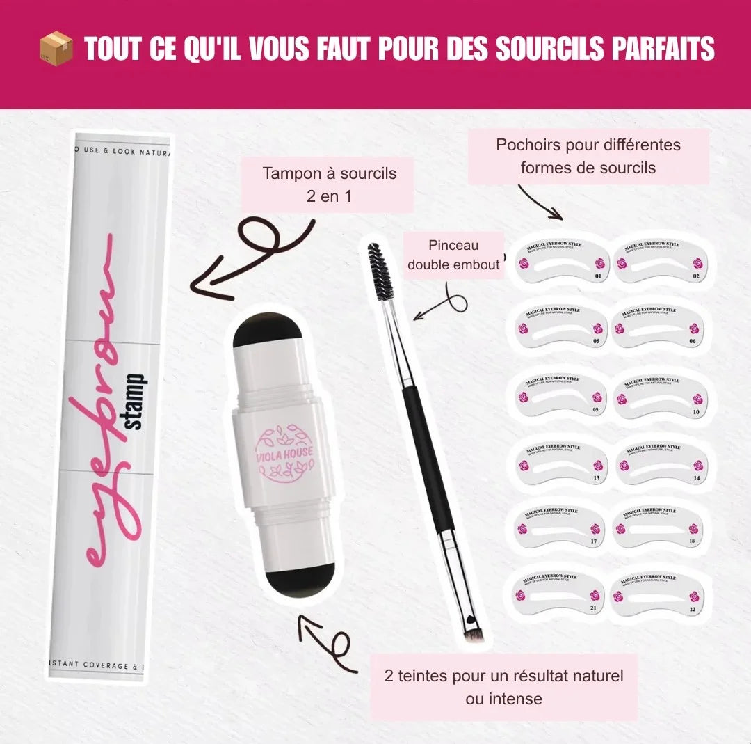 Kit Sourcils Parfaits — Tampon Waterproof 2-en-1